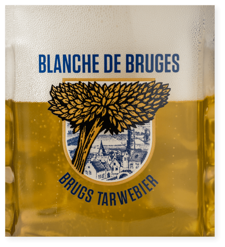 Blanche de Bruges Brugs Tarwebier logo glas